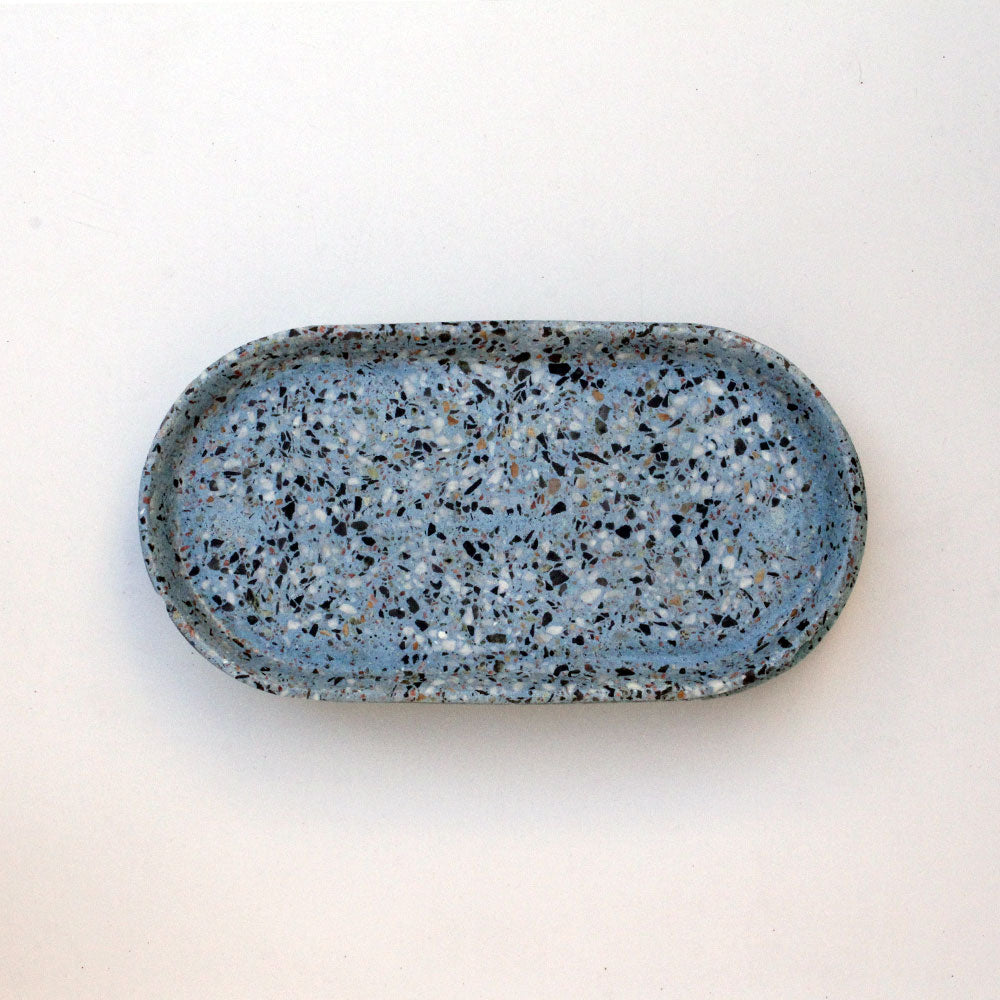 Elliptical Ovalish Tray - Blue image