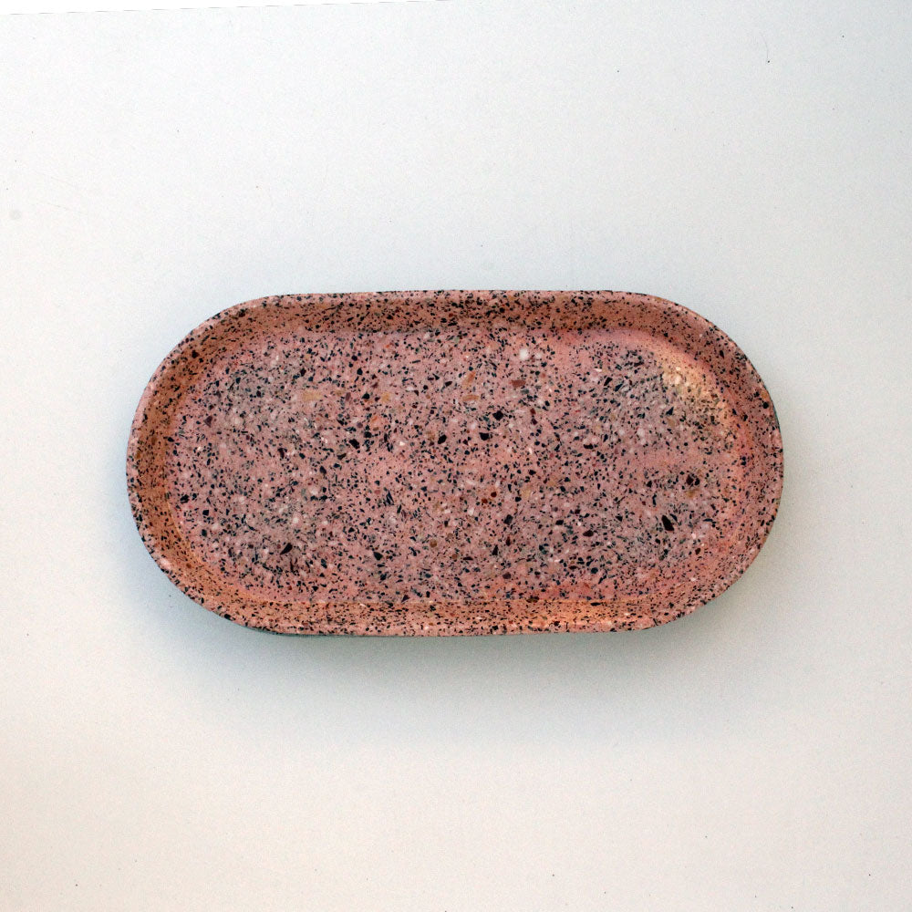 Elliptical Ovalish Tray - Pink image